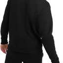 Champion Men's Powerblend Fleece Crew, Double Logo (Black)