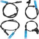 4 Pcs ABS Wheel Speed Sensors Compatible with BMW 525i 528i 530i 540i M5, Front and Rear abs Sensors, Replacement for 34526756375, 34526756376