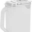 Buddeez Kitchen Pantry Container - Easy Grip Handle for Mess Free Use - Flour and Sugar Storage Made Simple - 4 Quart White Lid