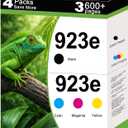 923e Ink Cartridges Combo Pack Replacement for HP 923 XL 923XL Work with OfficeJet 8120, 8122, 8124e, Pro 8135e, 8138e, 8139e, 8130e, 8132e Printers with V25.2.1 Chip 4- Pack Cyan Magenta Yellow Black