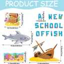 Outus 105 Pieces Under The Sea Bulletin Board Decorations Set Summer Ocean Bulletin Board Decorations Sea Animals Cutouts for Classroom School Chalkboard Church Wall Sunday Decor