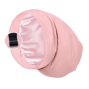 Satin Lined Sleep Cap Bonnet for Curly Hair and Braids, Stay On All Night Hair Wrap with Adjustable Strap for Women and Men, Brown Leopard, Pack of 1