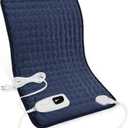 Deepsoon Heating Pad,Electric Heating Pads for Back,Neck,Moist Heating Pad for Abdomen Shoulder Knee Legs,Dry/Moist Heat&Auto Shut Off,Mother's Day Birthday for Men and Women,Navy Blue,24x12 Inch