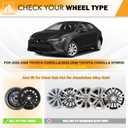 WOLFSTORM 16" Hubcaps for Toyota Corolla 2009-2026/ Corolla Hybrid LE 2023-2026/ Matrix 2009-2014 Steel Wheels, R16 Car Hubcaps Snap On Installation 16 Inch Wheel Rim Cover Set of 4, Black Lacquer