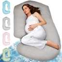 PILLANI Cooling Pregnancy Pillows for Sleeping 57-Inch Maternity Pillow for Pregnant Women with Breathable, Removable Washable Cover Support for Back, Belly, Neck, Legs, & Hips Full Body Pillow