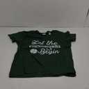 Womens Lucky St Patricks Day Let the Shenanigans Begin Womens V-Neck T-Shirt (Small, Dark Green)