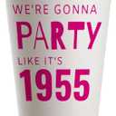SharkBliss 1955 70th Birthday Party Cups, 20 Pack 9oz Pink We're Gonna Party Like It's 1955 70th Birthday Disposable Paper Cups for His Her Seventy 70th Birthday (Gonna 1955)