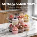 Coloch 40 Pack Clear Cupcake Container, 6 Count Plastic Cupcake Box with Lid Disposable 6 Cavity Muffin Holder BPA Free Bakery Carrying Box for Standard Sized Cupcakes