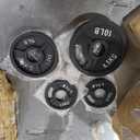 Signature Fitness Olympic 2-Inch Cast Iron Plate Weight Plate for Strength Training and Weightlifting, Multiple Sizes