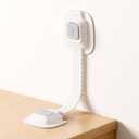 No Drill Furniture Anchor, Anti-tip and Adjustable Strap for Baby Proofing, 3M Adhesive Multi-Purpose for Furniture 4 Pack