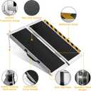 3FT Portable Wheelchair Ramp, Non-Slip Aluminum Folding Handicap Ramp for Home Steps, Stairs, Threshold and Doorways, Scooter Ramps, 800LBS Capacity