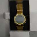 Women's Step Counter Pedometer Watch with Stainless Steel Bracelet, Stylish Design, No App, No Charging Needed for Step, Calorie, Distance, Alarm, Countdown TimerTU-2401 (Gold)