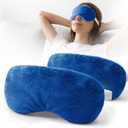 Heated Eye Mask for Dry Eyes, Steam Warm Compress for Stye Eye Treatment, Relieve, Hot Compress, Moist Heat Mask for Blepharitis (Blue2PCS)