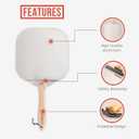 Chef Pomodoro Pizza Peel 16 inch, Pizza Spatula with Foldabe Wood Handle for Easy Storage, Pizza Accessory for Homemade Pizza, 16 X 14 Inch