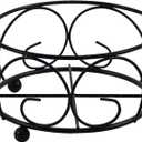 Jippedea Round Coaster Holders,4 Pcs Metal Coaster Storage Rack,Drink Coasters Holder Without Coasters