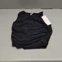 CRZ YOGA Cloudweight Womens Ruched Tank High Neck Workout Fitted Tops Basic Yoga Athletic Sleeveless Shirts (Small, Black)