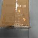 Adjustable Swivel Table with Faux Saddle Leather Cover & Metal Leg, Laptop Stand for Bed, TV Tray for Eating, Modern Couch Table for Living Room (Brown)