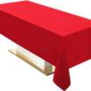 Surmente Red Christmas Tablecloth 60 x 102-inch Rectangular Polyester Table Cloth for Weddings, Banquets, or Restaurants