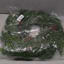 24 Inch Real Touch Lush Christmas Wreaths for Front Door with White Berries/Pine Cone Outdoor Christmas Decorations Winter Wreath Cypress Wreath for Windows Indoor Outside Xmas Home Decor Holiday 