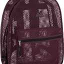 Summit Ridge Mesh Backpacks for Kids, Adults, School, Beach, and Travel, Colorful Transparent Mesh Backpacks with Padded Straps Large