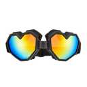 ICARA Heart Shaped Sunglasses Fashion Ski Goggles Colorful Oversize Love Glasses for Women Men Fun Eyeglass