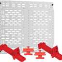 Legrand - OnQ Universal Mounting Plate 10 Inch, Secure Devices in Structured Media Enclosure Mounting Plate, Mounting Plate with 2 Rachet Clamps, Recessed Wall Plate to Organize Cable, White, AC1040F