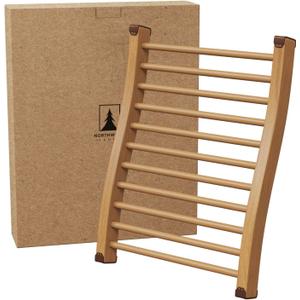 Sauna Backrest - Handmade from Canadian Red Cedar Wood - Ergonomic S-Shape Back Support & Non-Slip Pads, Cedar Wood - 1 Pack