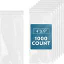 iMailer - 1000 Pcs -4" x 9" Incense Bags-Resealable Zip Bags for Snack, Necklaces, Jewelry, Packaging & Shipping