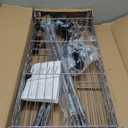 Auslar 3-Shelf Storage Shelves with Casters Heavy Duty 3-Tier Rolling Cart Utility Racks Adjustable Wire Metal Storage Shelving, Chrome