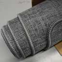 Color&Geometry Ultra Thin Indoor Door Mat (Rolled-up NO Creases) 32"x48", Non Slip Rubber Backed Dirt Trapper Door Mat Indoor Entrance, Low Profile Entryway Mat, Easy Clean, Dark Grey Linen