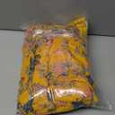Janasya Indian Women's Georgette Yellow Floral Print Festive Wear Kurta Set for Women, Large