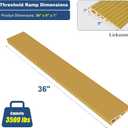 LIEKUMM 1" Rise Odorless Threshold Ramp for Doorways, Wheelchair Ramp with 3500 lbs Capacity, Portable Door Ramp for Electric Wheelchairs, Strollers, Garage, Robot Vacuums, Yellow