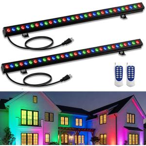 2Pack RGB Wall Washer Lights 100W Outdoor LED Light Bar 213213