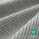 Faux Jute Area Rug 6'x9', Washable & Non-Slip, Grey & White