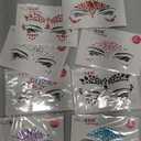 32 PCS Face Gems (RANDOM DESIGNS) Self- Adhesive Glitter Jewel Tattoo Sticker Festival Gems Rave Party Body Make Up C2ZAKMIX-A