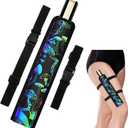 Summer Rave Fan Holster Rave Fan Holder Folding Hand Pouch Foldable Sleeves with Waist Belt for Thigh Party
