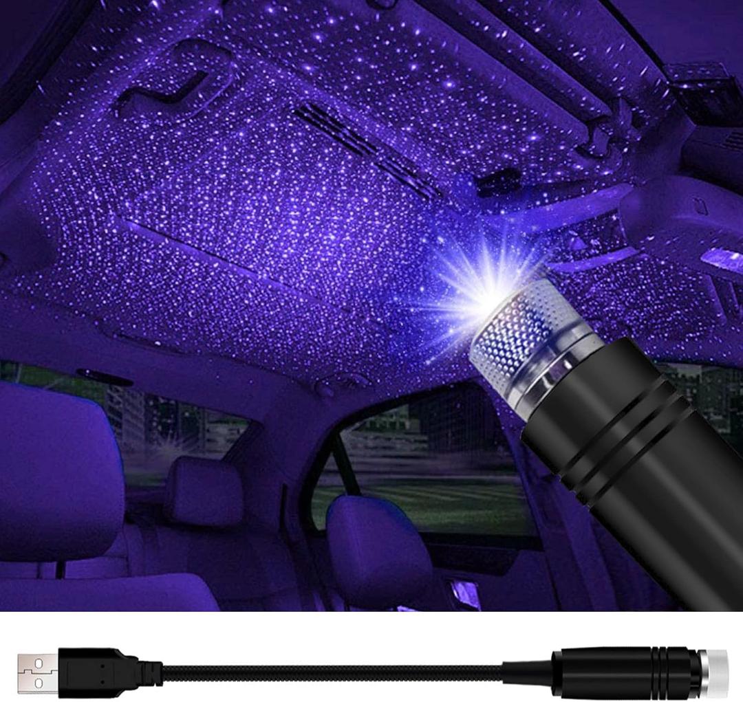 Star Projector Night Light, Car Accessories for Women and Men, Romantic Car Led Lights Interior, Adjustable Interior Car Lights, Roof, Bedroom, Decor, Room Decor, Home Decor, Plug and Play (Blue)