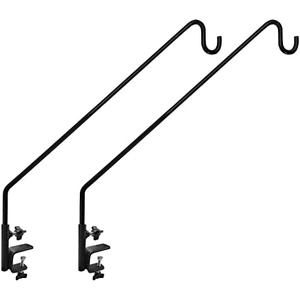 MIXXIDEA 2 Pack Heavy Duty Extensible Adjustable Deck Hooks for Hanging Bird Feeders, Plants, Suet Baskets, Wind Chimes, Lanterns