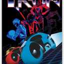 Disney Tron Legacy Movie Poster Metal Sign - Bold Tron Wall Decor for Man Cave or Game Room (Black)