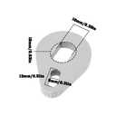 ECSiNG 2pcs 16x10mm Torque Arm with Screw and Washer 6mm Thick Stainless Steel for E-Bikes