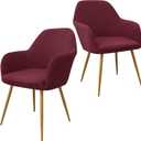 Yonus Dining Room Chair Slipcovers Parsons Chair Covers Sets Armchair Covers Removable Chair Protector Cover Seat Slipcovers for Living Room (2, Wine)