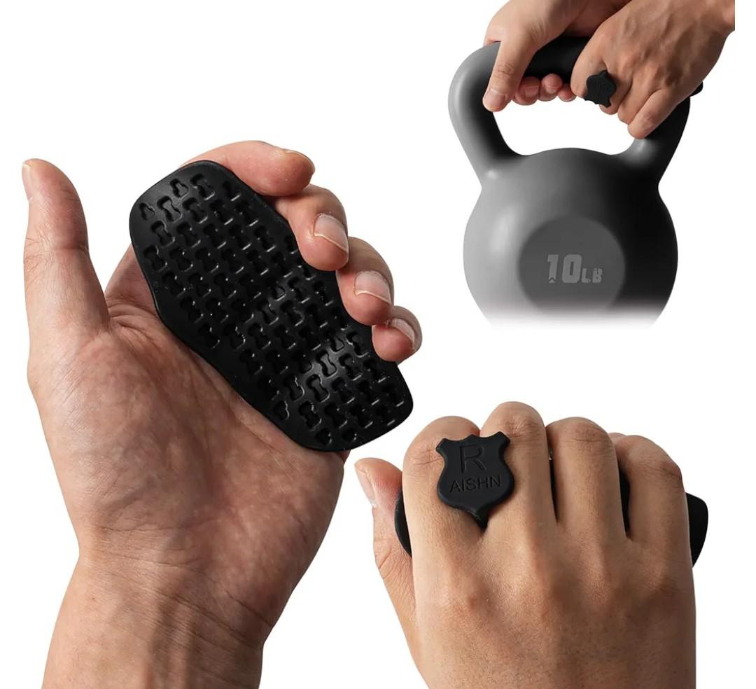 4 pcs Anti-Slip Silicone Rypt Grips for Men & Women, Hand Grip Gryp Weight Grip for Deadlifts Pull-Ups, Gym Grips, Lifting Grips for Weight Lifting, Heavy Stuff Carrier