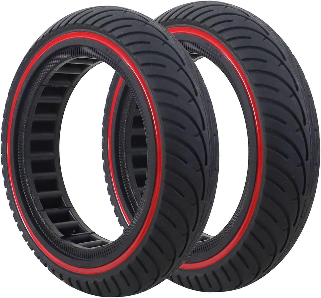 2-Pack Red 8.5x2 Solid Tire,8.5 inch Scooter Tire,Front or Rear Replacement Solid Tires for m365 pro/gotrax gxl V2/gotrax XR, 50/75-6.1 Scooter Wheels 8 1/2''