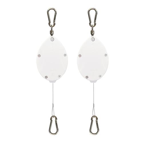 Amazon.com: Lythor Retractable Plant Hanger, Plant Hook Pulley with Stainless Steel Rope Reaching to a Length of 63 Inches and Carrying 44 Pounds, Easy for Hanging, Plant Watering or Bird Feeding (2, White) : Patio, Lawn & Garden