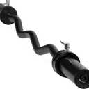 CAP Barbell 47-Inch Olympic EZ Curl Bar for 2-Inch Weight Plates | Multiple Options (Black)