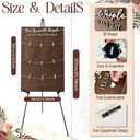 OurWarm Seating Chart for Wedding Reception Display, 23.6x15.7 Inch Rustic Wooden Wedding Seating Chart Board, Find Your Seat Wedding Signs for Reception Decor, Fits Display 4x6 Inch Cards