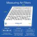 Nordic Pure 16x25x5 (Actual Size: 15 3/4 x 24 3/4 x 4 3/8) Honeywell Replacement Air Filters MERV 13 Plus Carbon 1 Pack