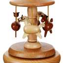 Bucherry Carousel Music Box Wooden Merry Go Round Carousel Musical Box Beautiful Horse Wind up Music Crafts for Christmas Birthdays Anniversaries Valentine's Day Party Decor Gift
