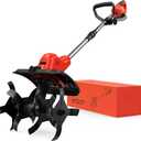 Cordless Tiller Cultivator for Milwaukee M18 Battery, 360RPM,11.8In Tilling Width 8.6In Depth, Electric Tiller for Gardening, Battery Powered Tiller for Soil Cultivation/Lawn (Battery Not Included)