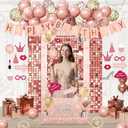 18th Birthday Decorations for Girls, Happy Birthday RoseGold Balloon with Photo Booth Props for girl,Banner,Balloons,Party supplies